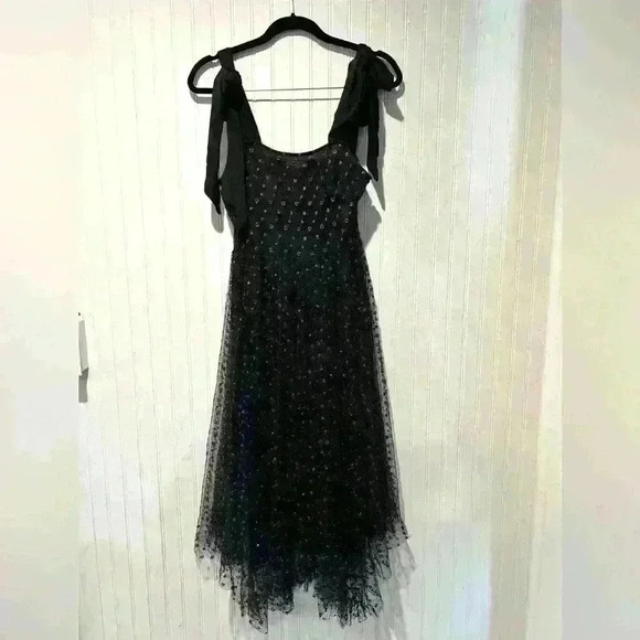 Delfi collective tie strap sheer whimsigoth witchy romantic midi dress sz. Small - Picture 2 of 8